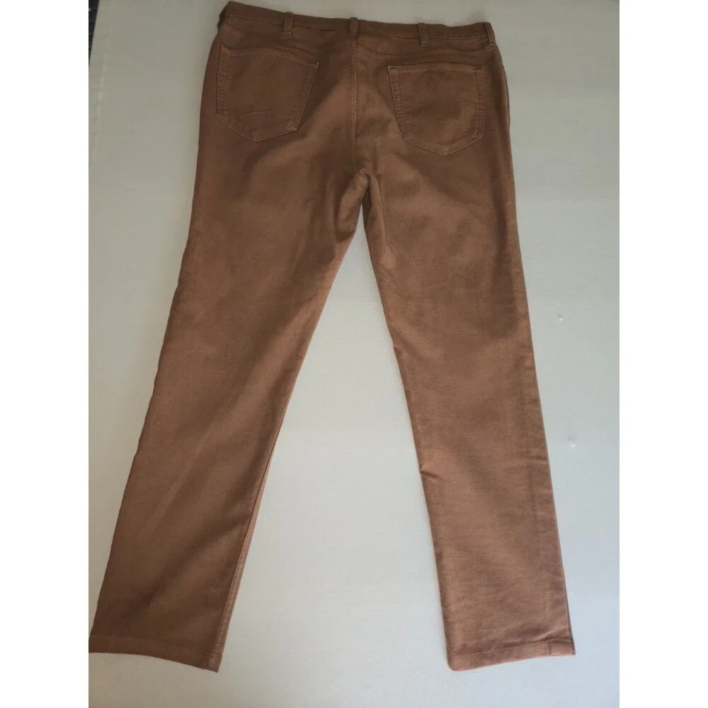 Banana Republic Traveler Pant Mens 38x32 Brown Slim Fit Stretch Chino Pants